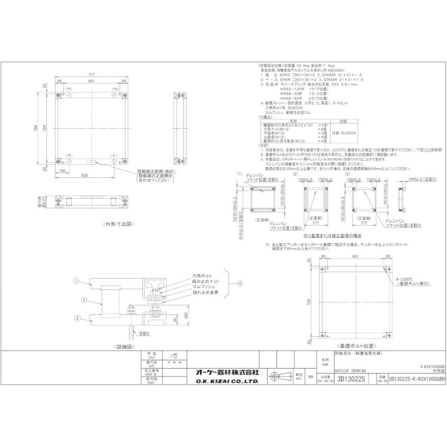 ダイキン防振架台K-KSV4GDS 新品未使用 【公式通販】