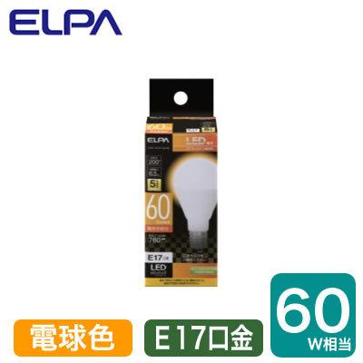 LDA7L-G-E17-G4106 LED電球 ミニクリプトンタイプ 6.5W 電球色相当 E17口金 60W形相当 ELPA 朝日電器 ランプ｜tss