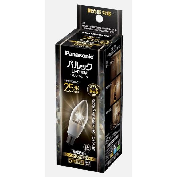 パナソニック　LEDシャンデリア球 E17 電球色 LDC3LE17C2 未使用 Panasonic（パナソニック） LDC4L-E17/D/C2 シャンデリア電球タイプ