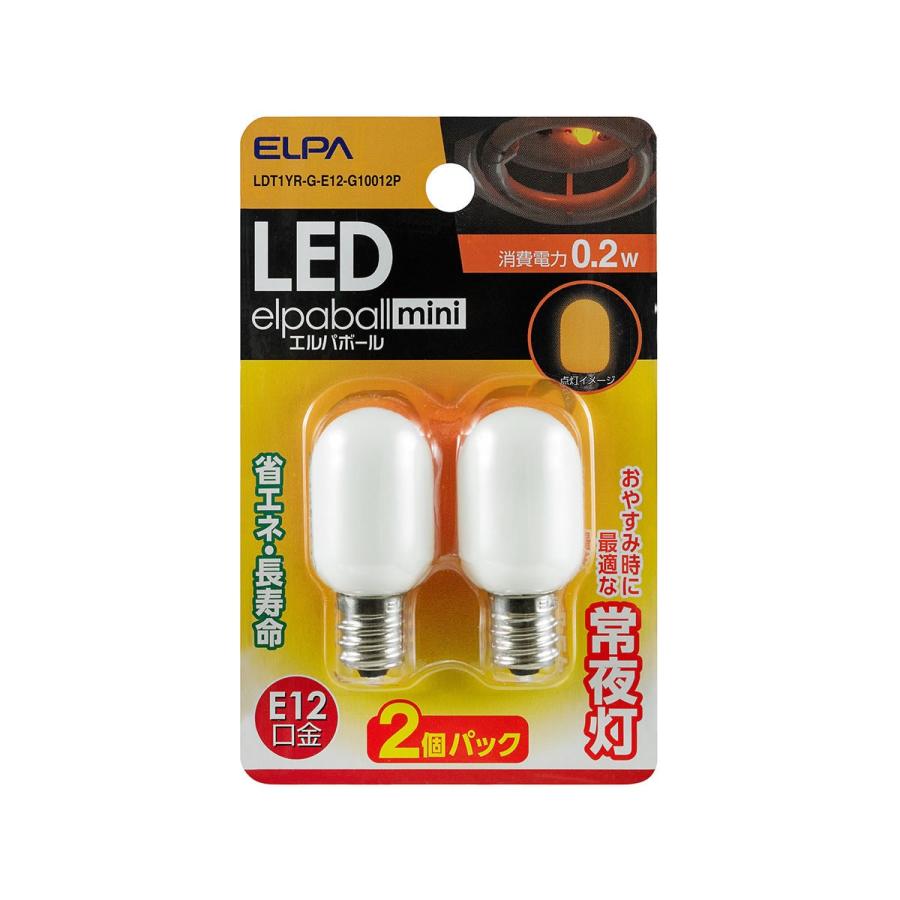 まとめ) ELPA LEDナツメ球 E17 クリア電球色 LDT1CL-G-E 省エネ長寿命LED電球!LED電球2個パック