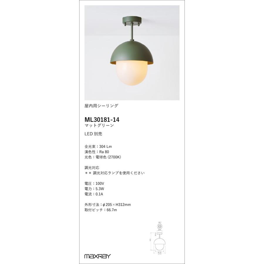 ML30181-14 装飾照明 Orb(al) Combi LEDシーリングライト 本体 要電気