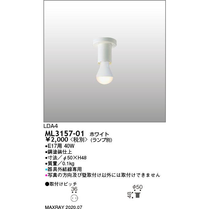 ML3157-01 装飾照明 シーリングライト マックスレイ 照明器具 天井照明 要電気工事｜tss｜02