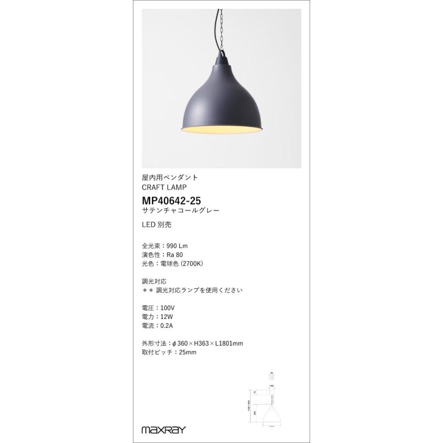 MP40642-25 装飾照明 Eggplant L LEDペンダントライト 本体 電気工事