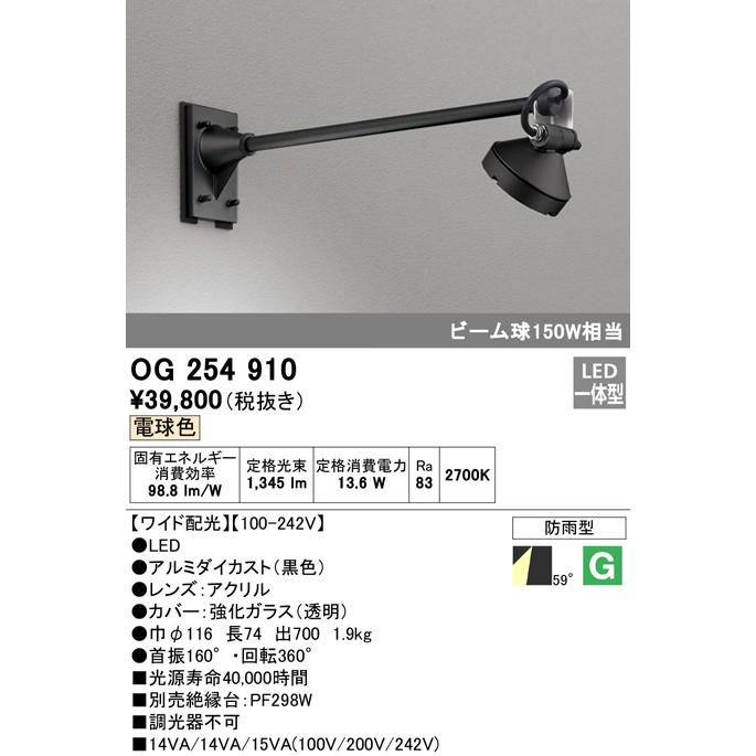 2台 オーデリック スパイクスポット OG254349 新品未使用 楽天