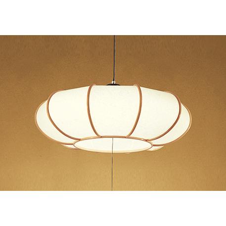 OP252176R LED和風ペンダントライト 引きひもスイッチ付 8畳用 R15高演色 クラス2 電球色 段調光 電気工事不要 オーデリック 照明器具 【〜8畳】