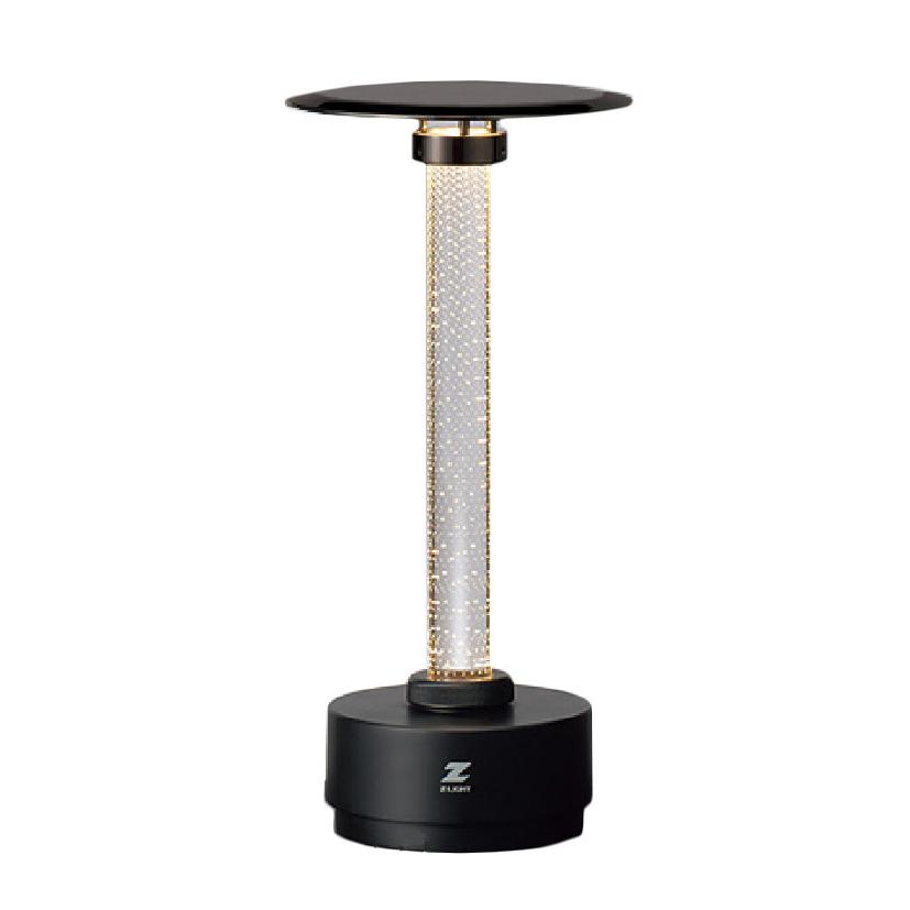 TZ-3 B Z-LIGHT（ゼットライト） Full Moon LEDタスクライト 3段階調光タッチスイッチ付 バッテリー内蔵 電球色 メタリックブラック 山田照明 照明器具