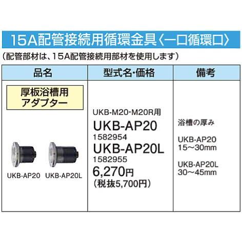 UKB-AP20 コロナ 石油給湯機器 ふろ関連部材(15A) 配管接続用循環金具 