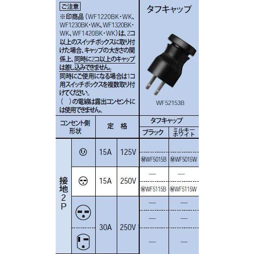 Panasonic（パナソニック） WF5015W タフキャップ 接地2P 15A 125V