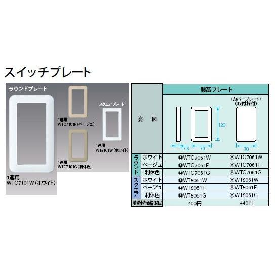 Panasonic（パナソニック） WTC7061W スイッチプレート ラウンド 腰高