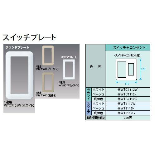 Panasonic（パナソニック） WTC7112W スイッチプレート ラウンド
