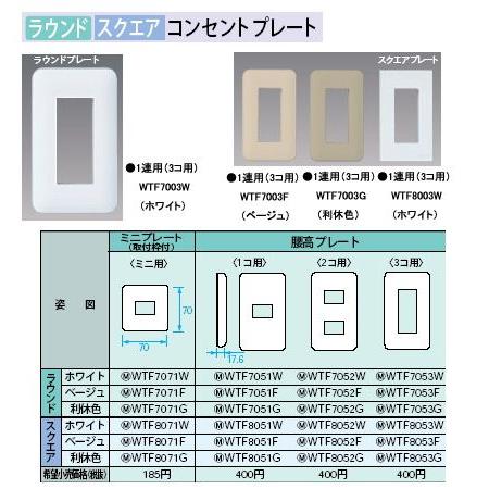 Panasonic（パナソニック） WTF8071W コンセントプレート スクエア