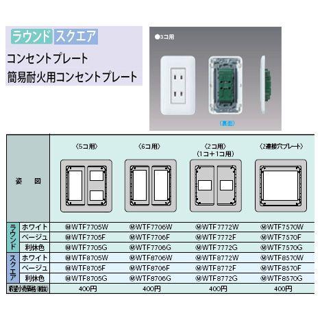 Panasonic（パナソニック） WTF8570F 簡易耐火コンセントプレ−ト