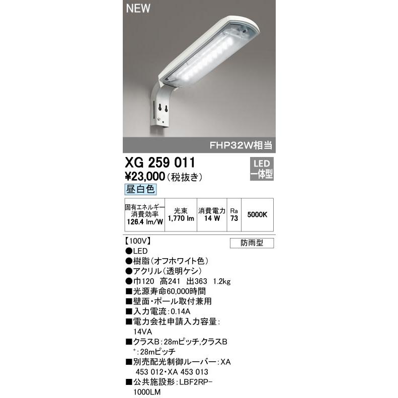フー様 ODELIC（オーデリック） XG259011 エクステリア LED防犯灯 昼白色 防雨