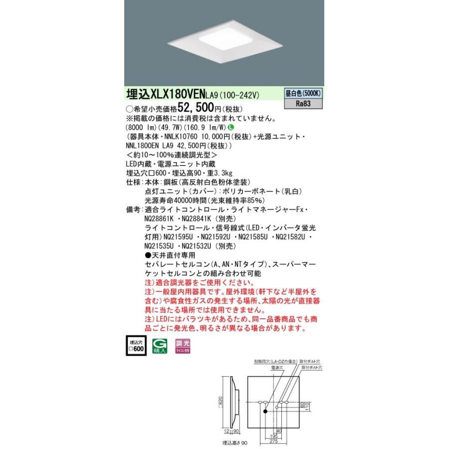 Panasonic（パナソニック） 一体型LEDベースライト スクエアシリーズ