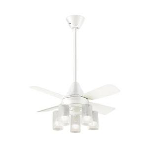 XS95212F LEDシャンデリア付 シーリングファン ACタイプφ900 10畳用 吊下600mm 13W 電球色 60形電球5灯相当 リモコン付 非調光 Panasonic おしゃれ 【〜10畳】
