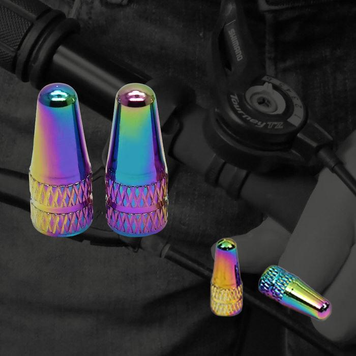 自転車 バルブキャップ チタン カラー 調 仏式 英式 空気入れ バルブ