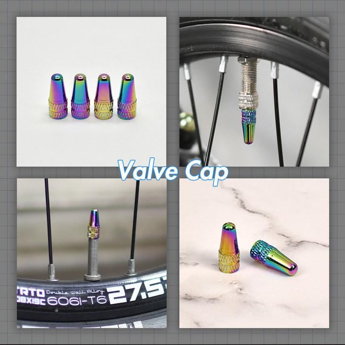 自転車 バルブキャップ チタン カラー 調 仏式 英式 空気入れ バルブ