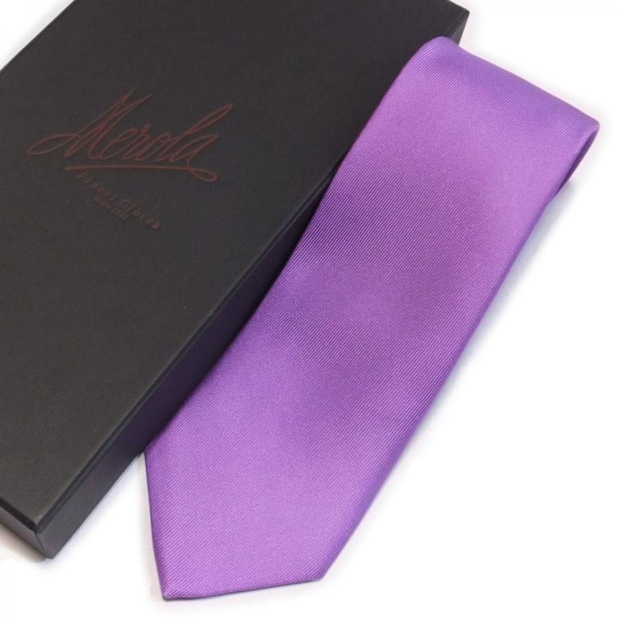 最上級MEROLAメローラ50オンスシルクピンク無地ネクタイ