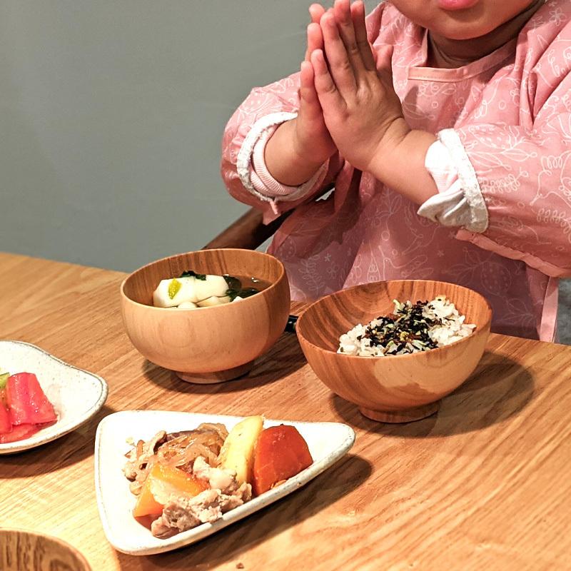 子ども飯碗 木製 日本製 石川県 桜 お茶碗 子供 お椀 天然木 和食器 木