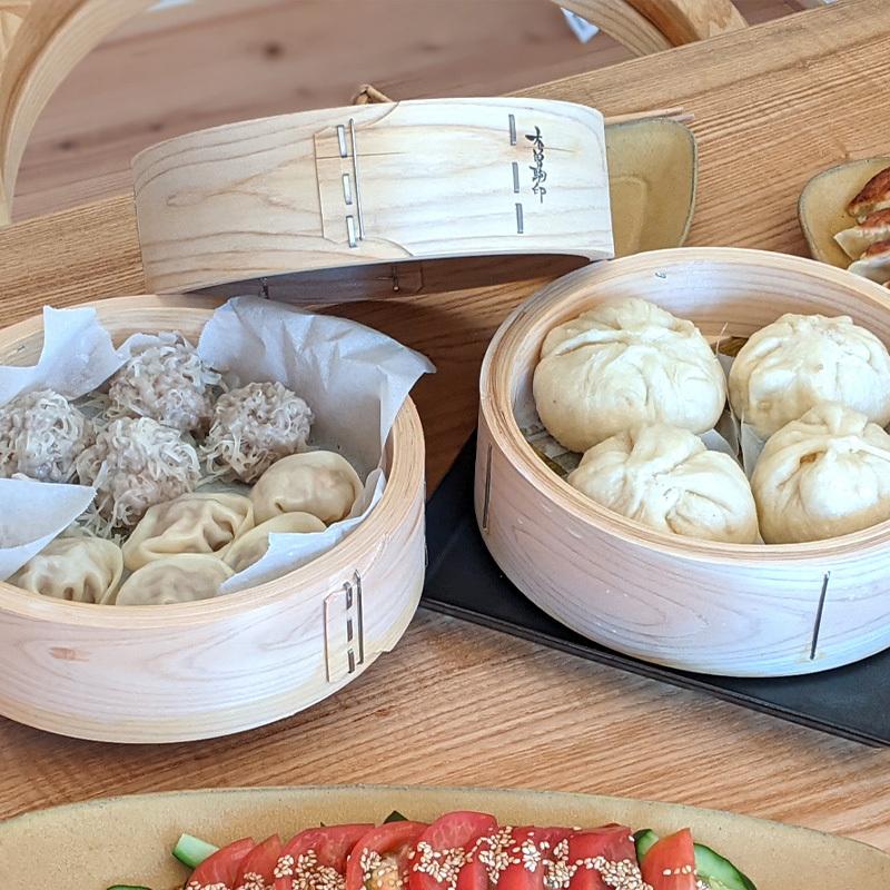 中華せいろ 日本製 21cm 国産ヒノキ 蒸し器 身と蓋1点ずつセット 竹