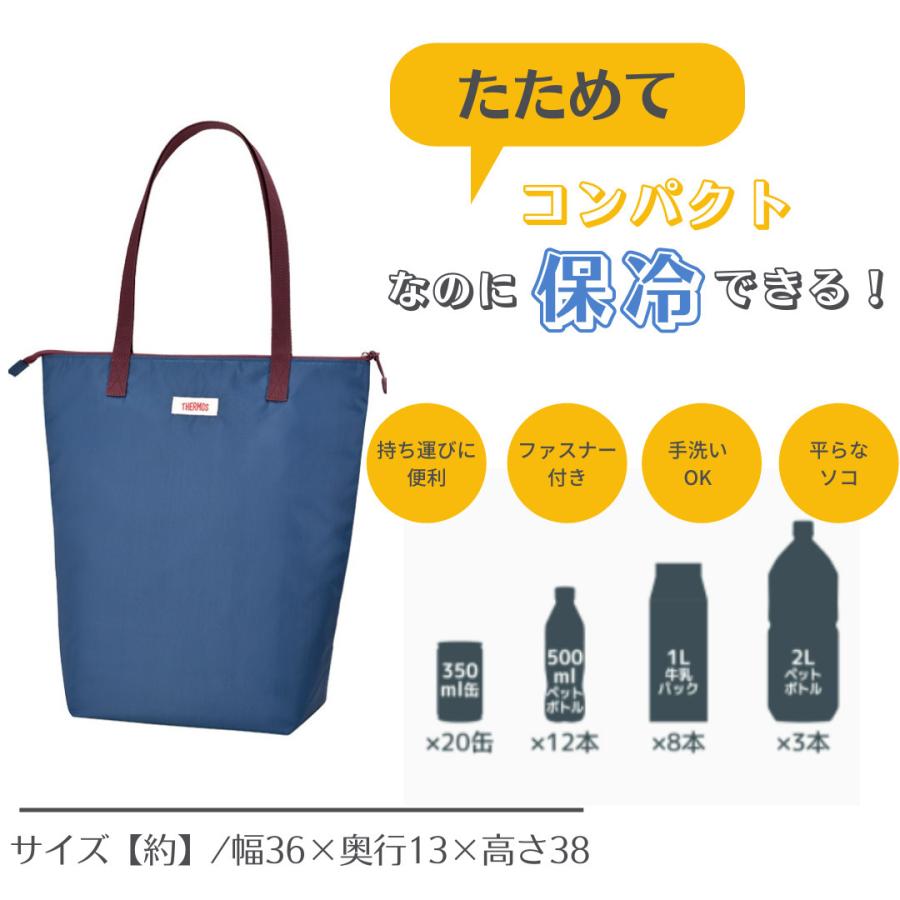 THERMOS（サーモス） エコバッグ 保冷 折りたたみ トート型 ファスナー