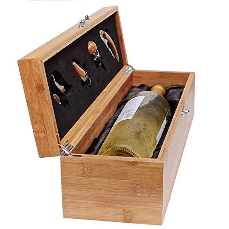 Case Elegance(ケースエレガンス) ワイン ボックス 竹製 ワイン木箱 ツール4つ付き 贈り物 ワイン セット 木箱 お酒 ギフ