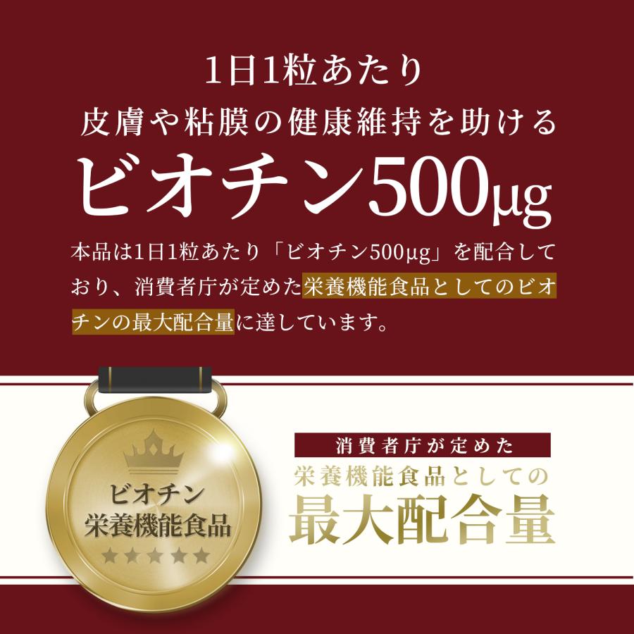 ビオチン 持続型 180日分 1袋ビオチン90000μg高配合 サプリ ネイル