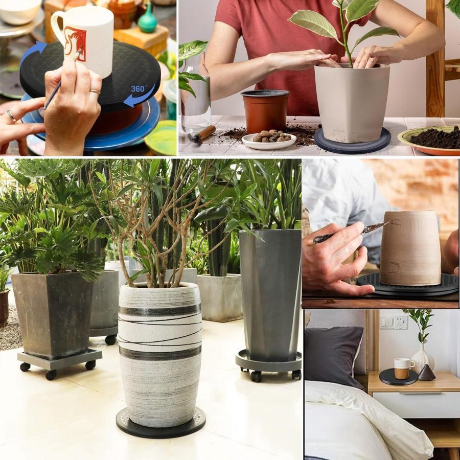 回転台 360°ターンテーブル 丸型 20?40cm 滑り止め 観葉植物/盆栽にも
