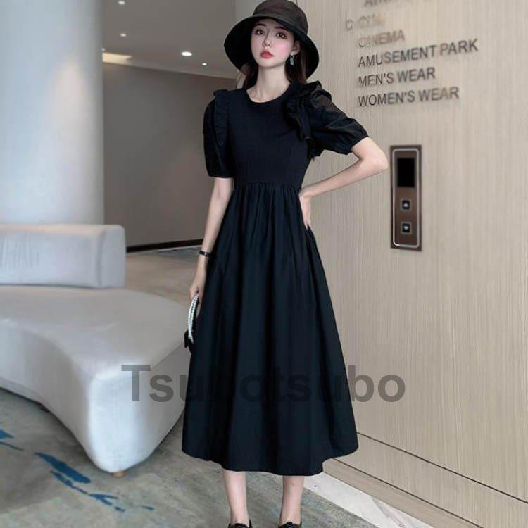 限定特価品 ワンピース レディース 40代 代 夏 半袖 きれいめ 上品 ロングワンピース 無地 Aライン 大きいサイズ パーティードレス おしゃれ 韓国風 着痩せ 通勤 Ol 新品 値引き 交渉 Www Superavila Com