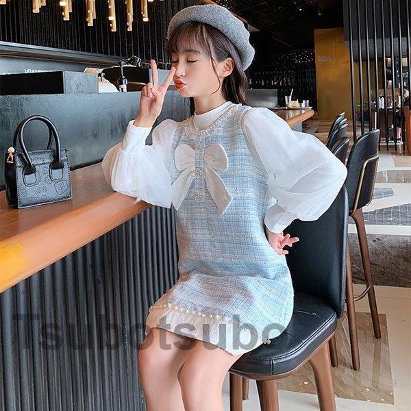 海外並行輸入正規品 長袖 秋服 韓国子供服 セットアップ 女の子 子供服 おしゃれ 長袖 キッズ ワンピース 韓国子ども服 女の子 子供服 ブラウス 可愛い おしゃれ お姫様 七五三 誕生日 結婚式 発表会 ピアノ 子供ドレス 蝶結び キッズ ワンピース 子ども服 Www