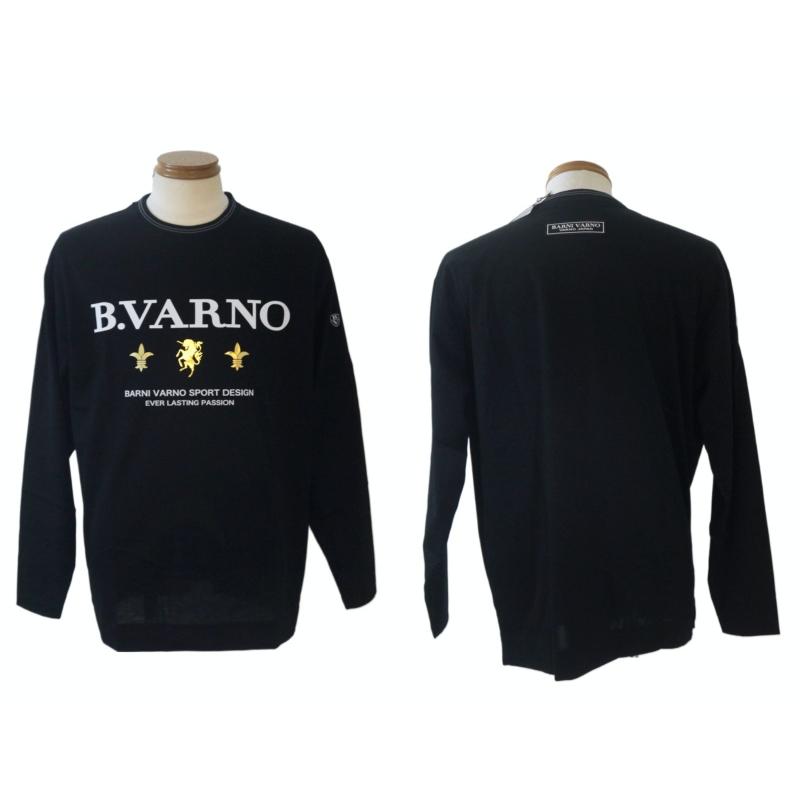 バーニヴァーノ/BARNIVARNO ユニコーン刺繍長袖Tシャツ Lサイズ 034-黒系