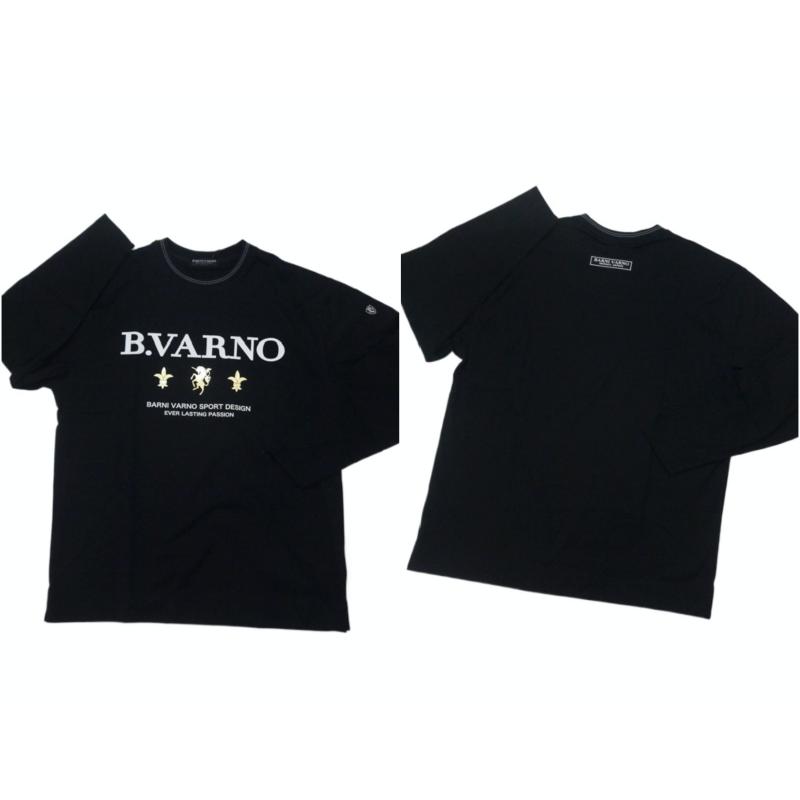 バーニヴァーノ/BARNIVARNO ユニコーン刺繍長袖Tシャツ Lサイズ 034-黒系