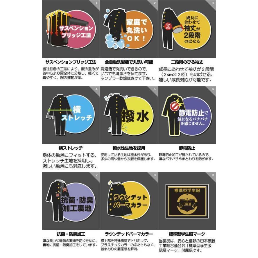 富士ヨット詰襟【170A】学生服 シリーズエックス (SERIES-X)ラウン 