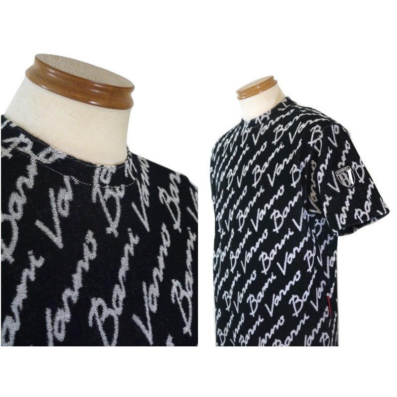 【春夏SALE】バーニヴァーノ/BARNIVARNO 春夏物 ロゴパイル上下セット 678-Mサイズ 黒_1