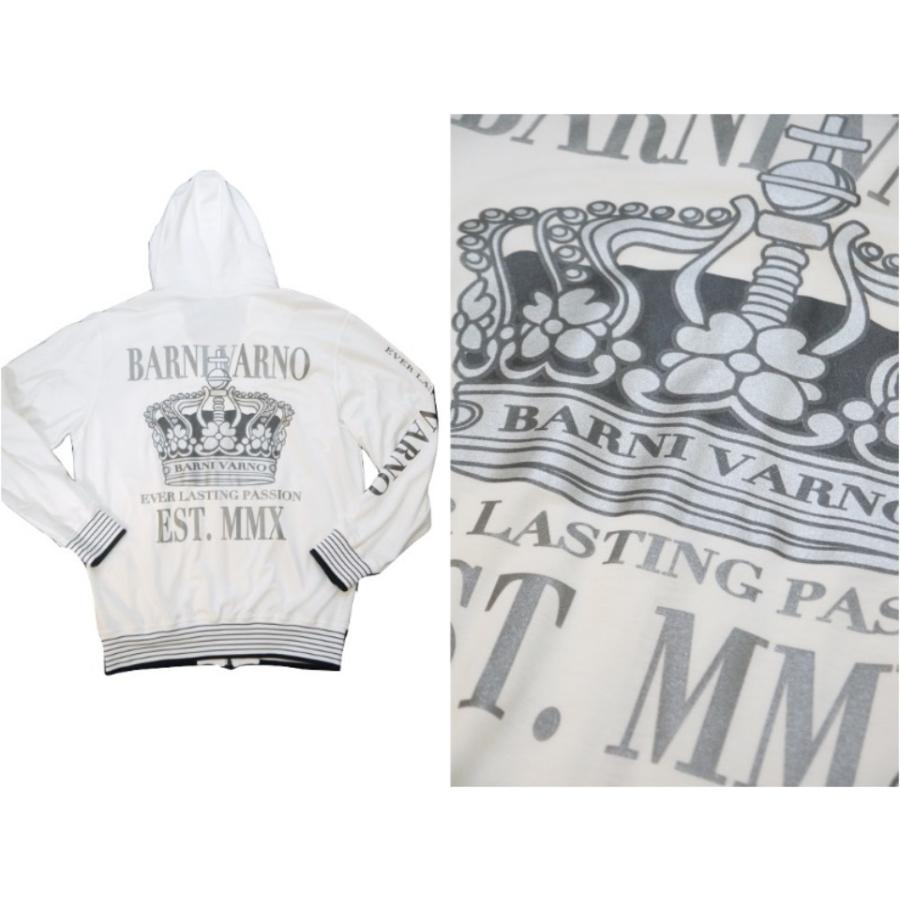 【SALE】バーニヴァーノ/BARNIVARNO ロゴ上下セット Lサイズ 139-白×銀の画像