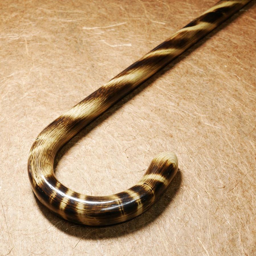 オーク焼き入り大曲（木製杖・最長91cm／日本製）｜土屋産業