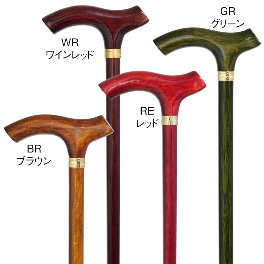 No.116 カラーオークステッキ ブラウン（木製杖・最長91cm／日本製