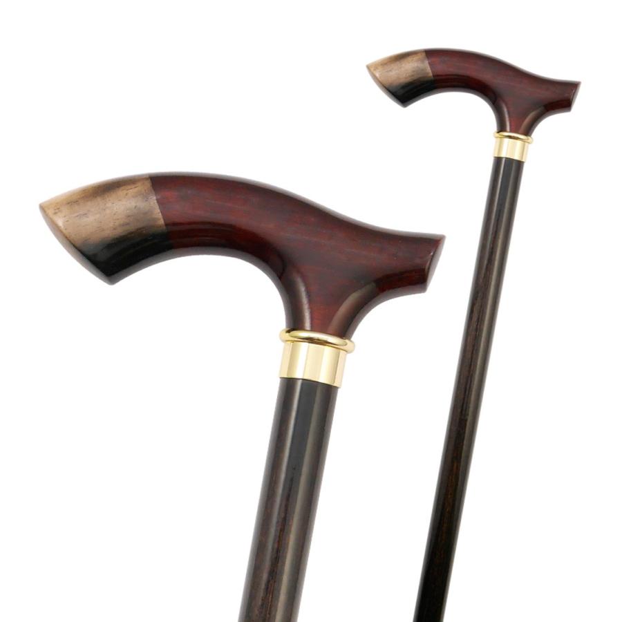 OSKG オーク黒柿チップハンドルステッキ（木製杖・最長93cm／日本製 