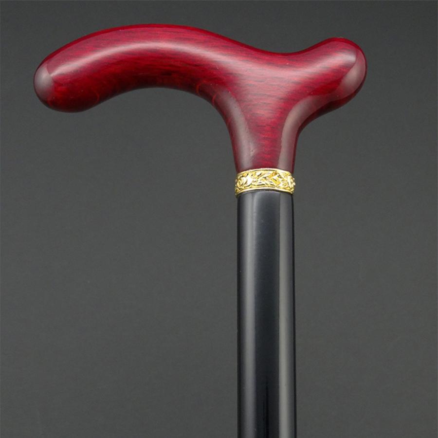RB オークレッド＆ブラックステッキ・レッドハンドル（木製杖・最長