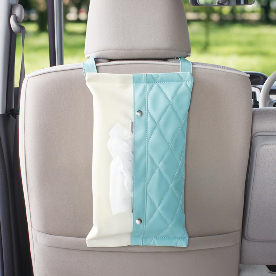 槌屋ヤック PF383 Lattice ティッシュケース 車 便利グッズ 収納 カー