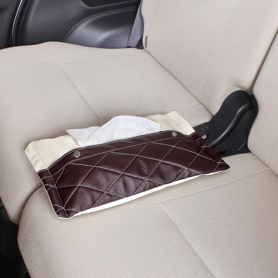 槌屋ヤック PF384 Lattice ティッシュケース 車 便利グッズ 収納 カー