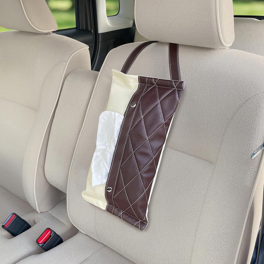 槌屋ヤック PF384 Lattice ティッシュケース 車 便利グッズ 収納 カー