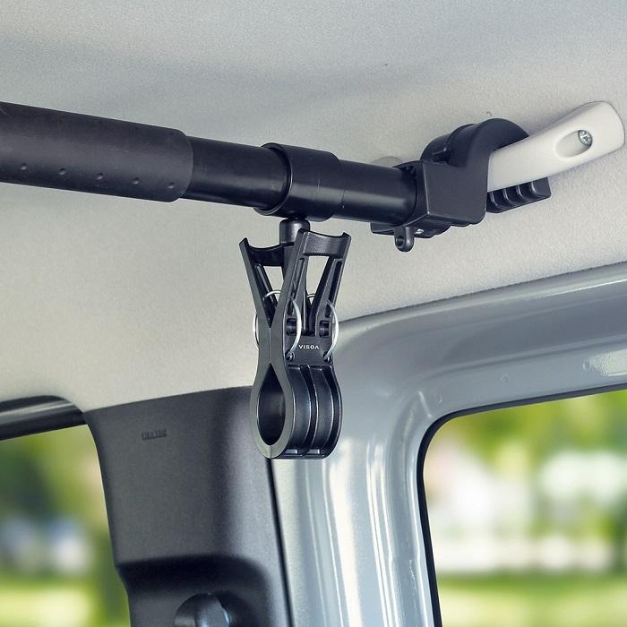 VISOA U-A17 マルチバー用クリップ 車内用バーに取り付け 小物等を挟ん