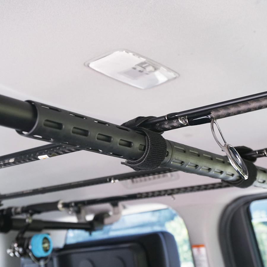 VISOA U-A6 マルチバンド 車内用バーにマジックテープで取り付けて