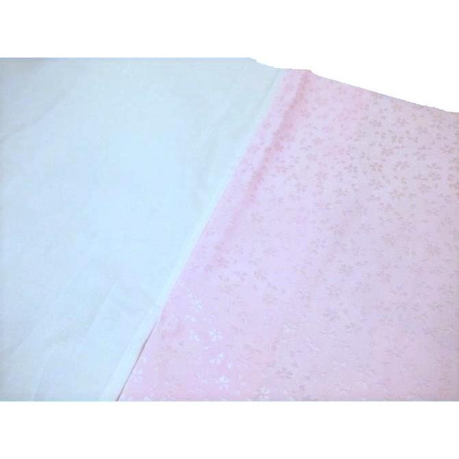 【受注生産】「袖丈49cm」りんず半襦袢「ピンク色に小桜の地模様」Mサイズ｜tsudaya-shinjuku｜03