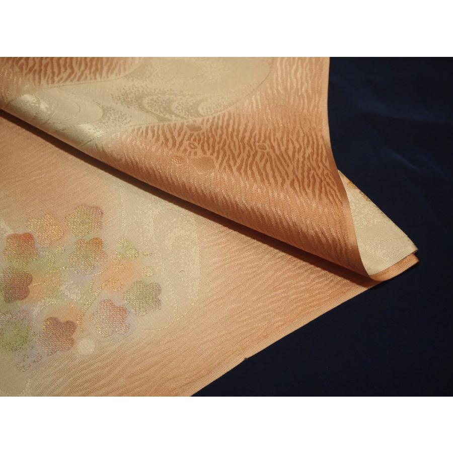 正絹帯揚げ「灰ローズ色の地に流水模様のぼかしと金糸の縫い取り」｜tsudaya-shinjuku｜02