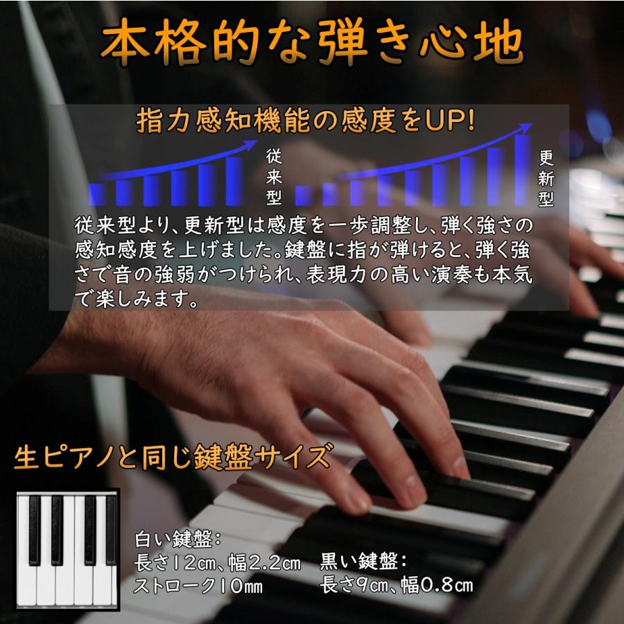 Longeye 電子ピアノ 【2022更新型ー譜面台本体に付け】 88鍵盤 ピアノ 電子ピアノ 【2022最新版ー譜面台本体に付け】Longeye 88鍵盤 ピアノ