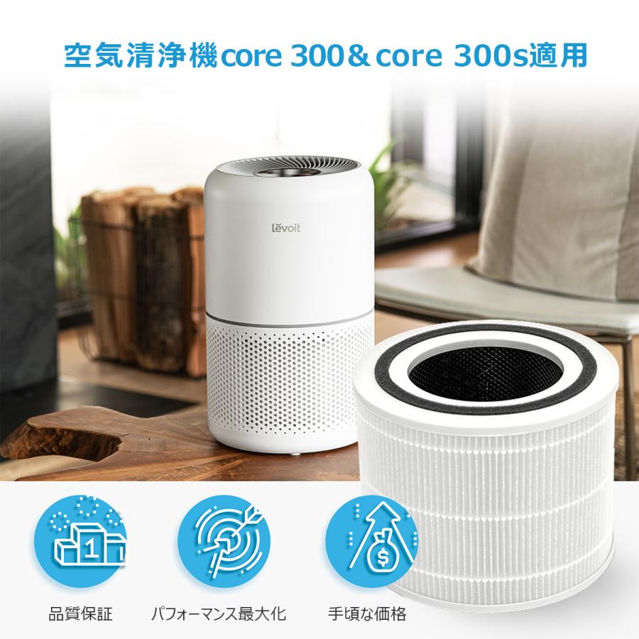 交換用フィルター Levoit 空気清浄機 core300 core300s 除菌 花粉 消臭 ほこりとり タバコ ウイルス除去 ペット臭 カビ取り ハウスダスト PM2.5対応【純正品】｜tsuhan-123｜03