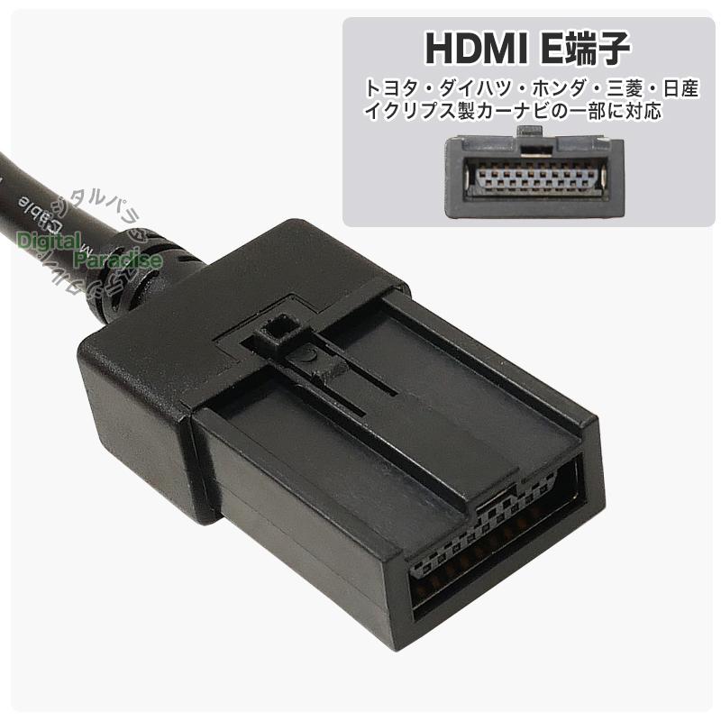 カーナビ用HDMIケーブル HDMI E端子→HDMI(メス)変換ケーブル 全長 約