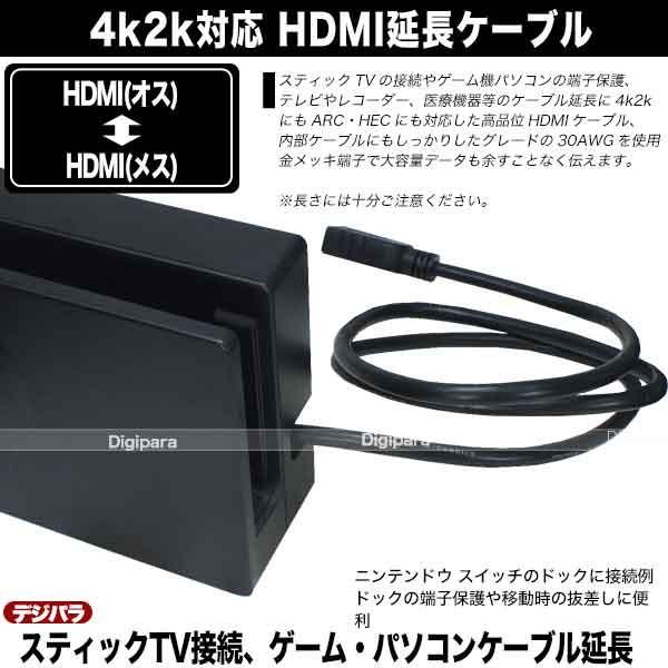 オス - メス HDMI延長ケーブル HDMI延長ケーブル HDMIケーブル オス メス 1m 1.5m HDMI 延長